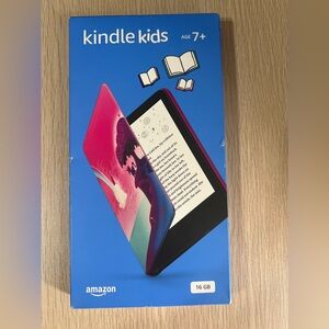 Kindle Kids - WiFi enabled Black Kindle (11 Gen) with Unicorn Valley case.